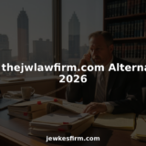 Attorney sorting files in Atlanta law office