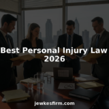 Attorneys meet in law office overlooking Atlanta