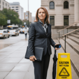 Attorney outside Georgia courthouse steps