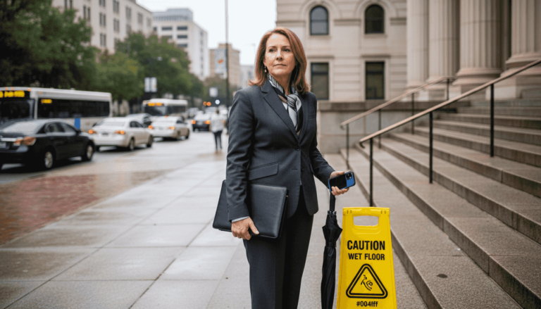 Attorney outside Georgia courthouse steps