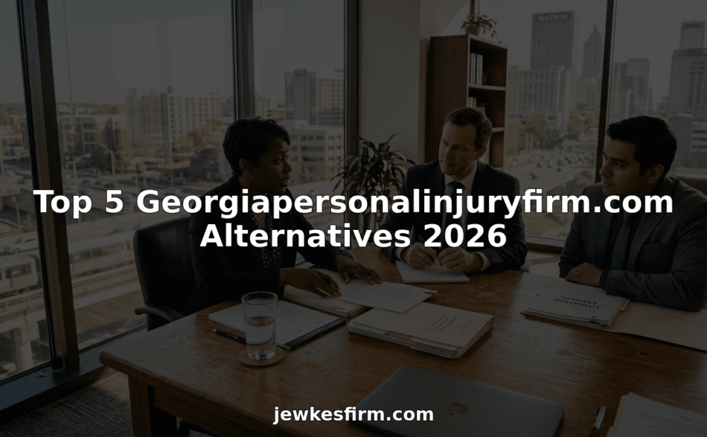 Lawyers discussing case in Atlanta office conference room