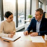 Attorney explaining accident claim paperwork