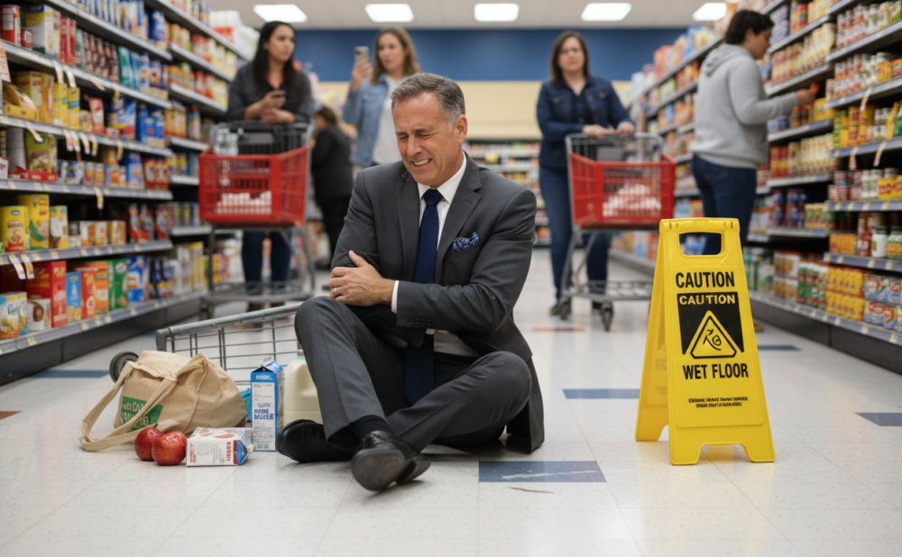 Man after slip and fall in Atlanta grocery store