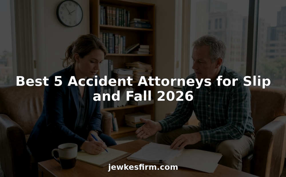 Attorney consulting accident client in sunlit office