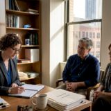 Family consulting attorney in corner office