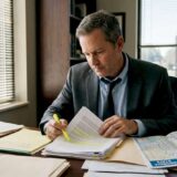 Attorney reviewing Georgia truck accident paperwork