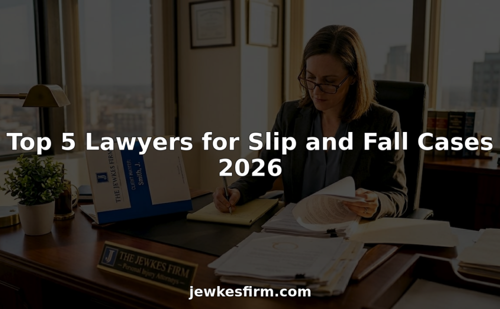 Attorney reviewing case files in bright law office
