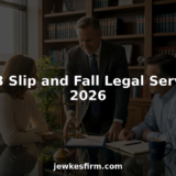 Attorney consulting clients in law office setting