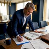 Attorney reviewing truck accident liability documents