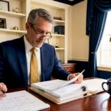 Lawyer reviewing injury claim medical documents
