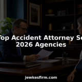 Attorney consulting with injured client in office