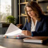Attorney reviewing legal documents on catastrophic injury
