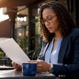 HR manager reviewing background check documents