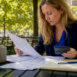 Legal assistant reviewing injury damages documents