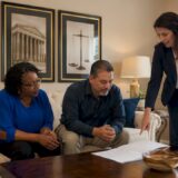 Family consulting attorney about wrongful death