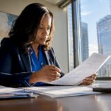 Attorney reviewing medical malpractice checklist