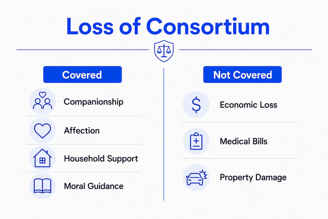 Infographic summarizing loss of consortium coverage