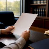 Hands holding blank accident report form