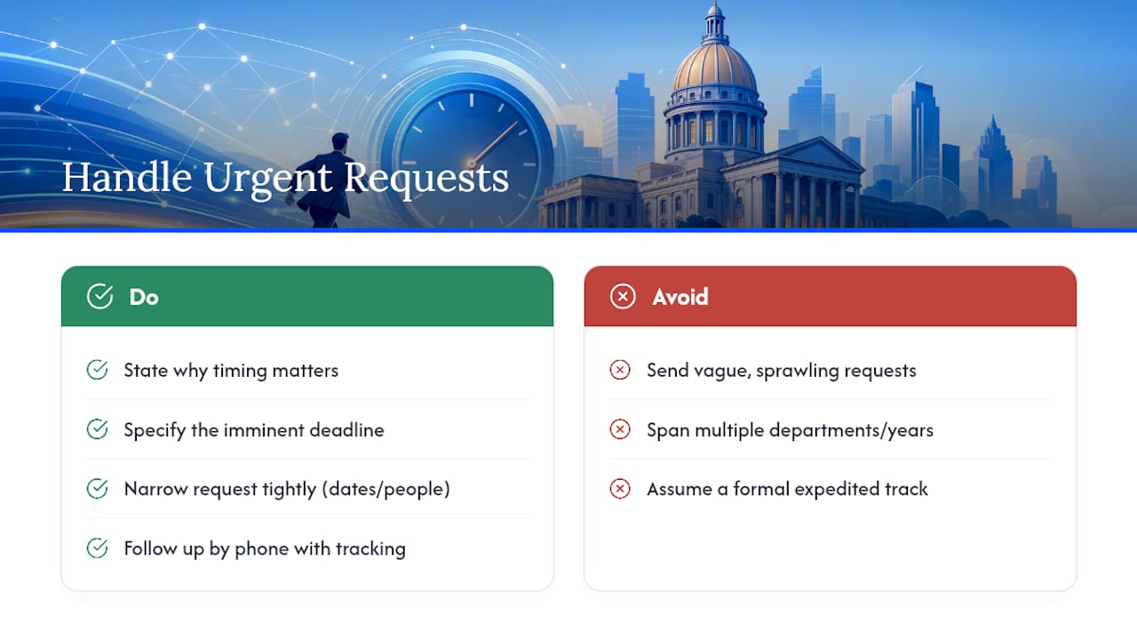 Handling Urgent or Time-Sensitive Records Requests — overview diagram