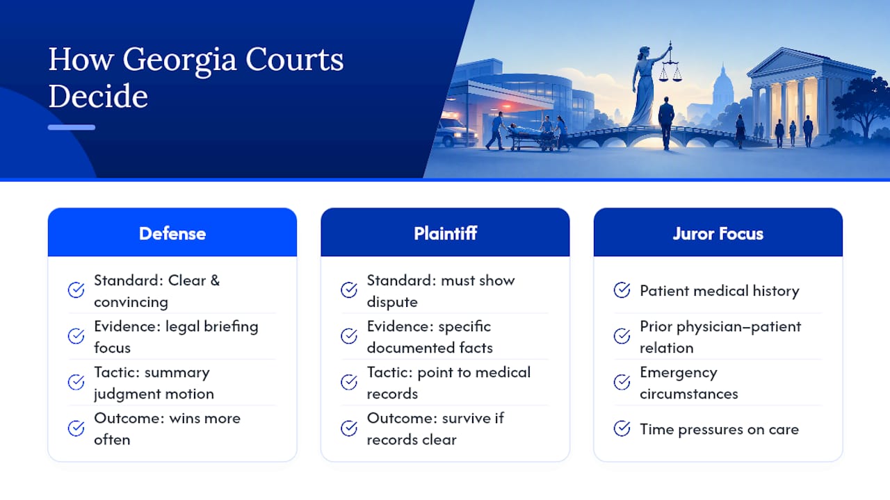 How Georgia Courts Evaluate ER Malpractice Claims — overview diagram