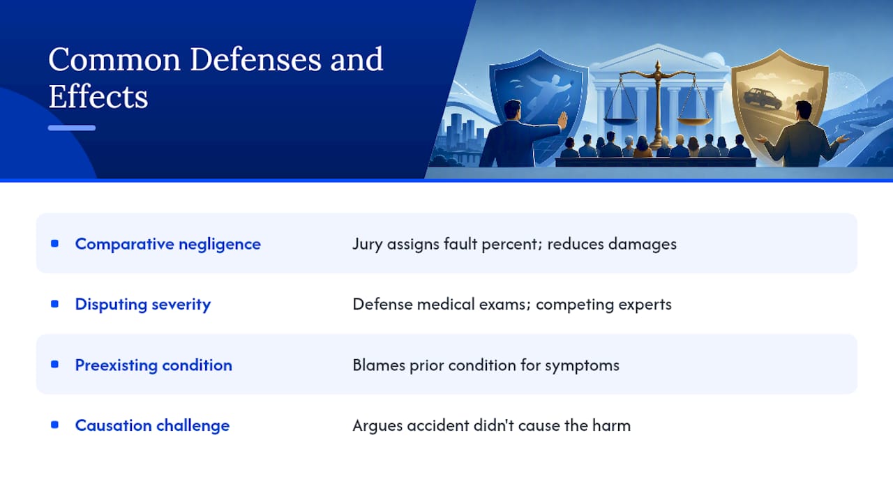 Common Defenses in Georgia Personal Injury Jury Trials — overview diagram
