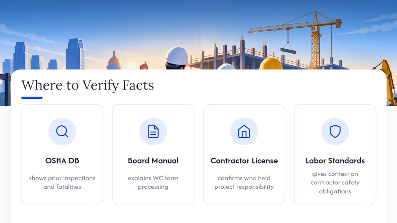Where to Verify the Facts Yourself — overview diagram