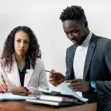 Client comparing personal injury lawyers for an Atlanta case
