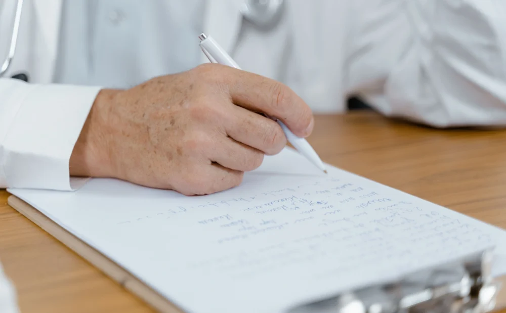 Attorney reviewing medical documents for an Atlanta injury claim