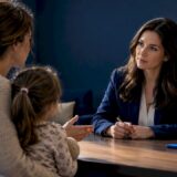 Parent discussing child injury claim with attorney