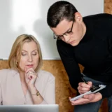 Employee reporting a workplace injury to a supervisor