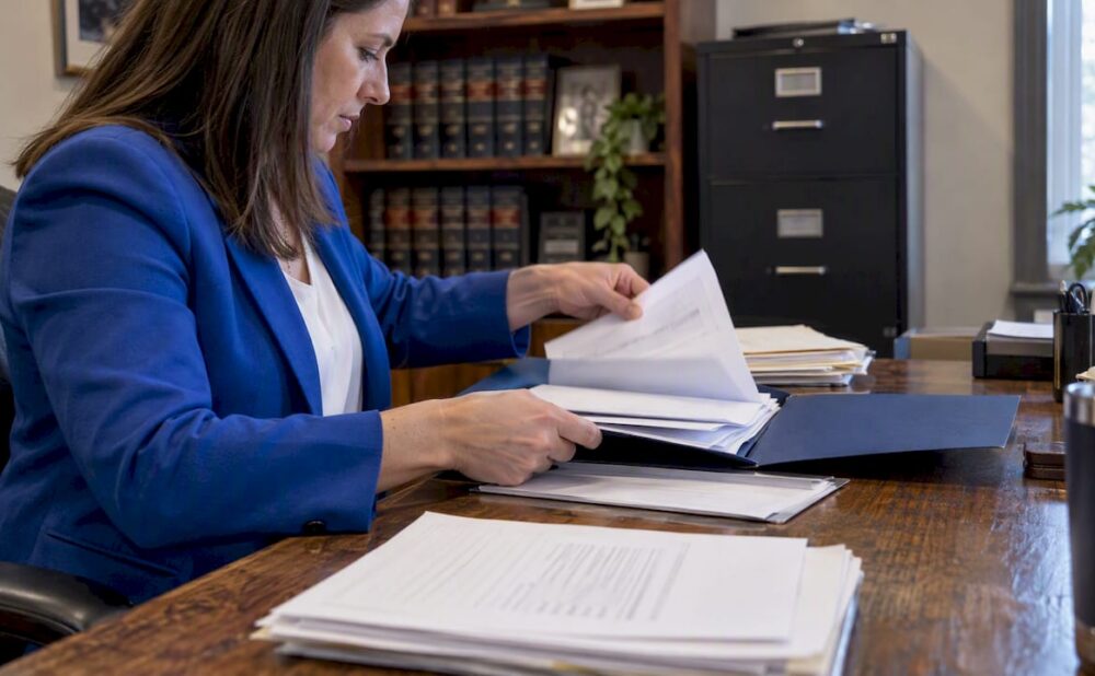 Attorney assembling Georgia demand packet