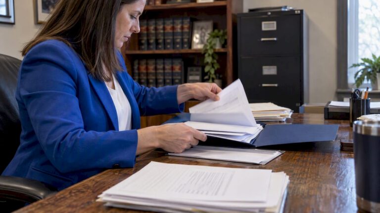 Attorney assembling Georgia demand packet