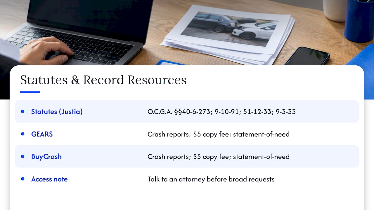Georgia crash records statutes and resources