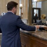 Attorney filing Georgia crash claim at courthouse